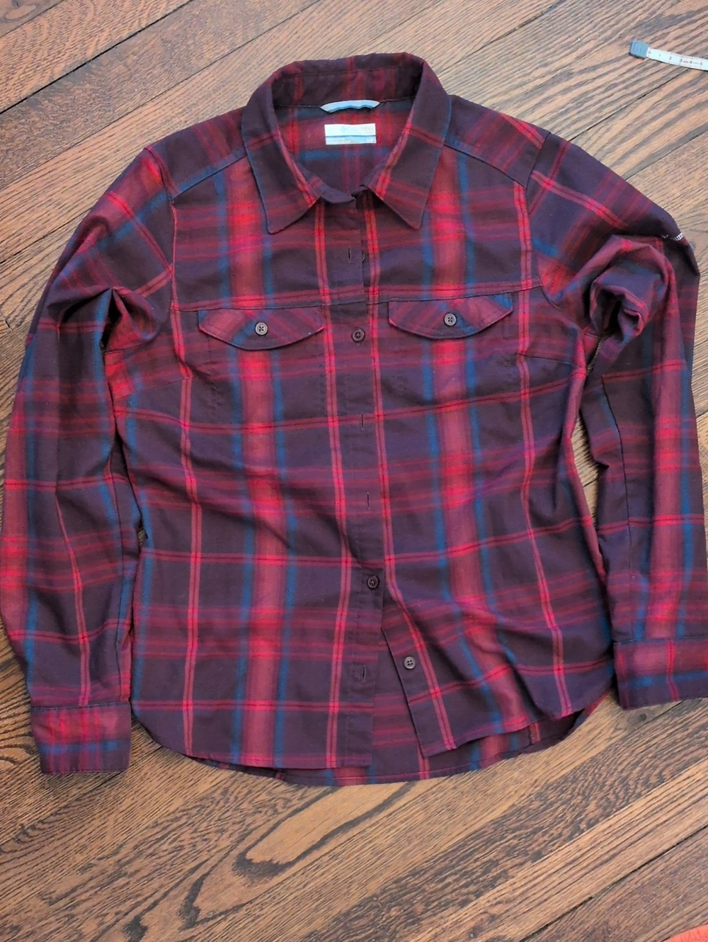 Columbia Plaid Shirt With Roll Up Sleeves